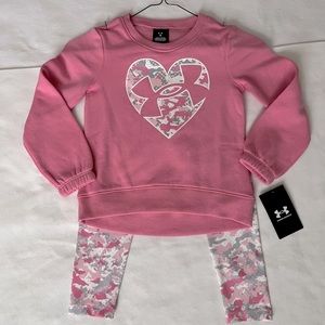 2-pc camo heart sweatshirt + leggings
